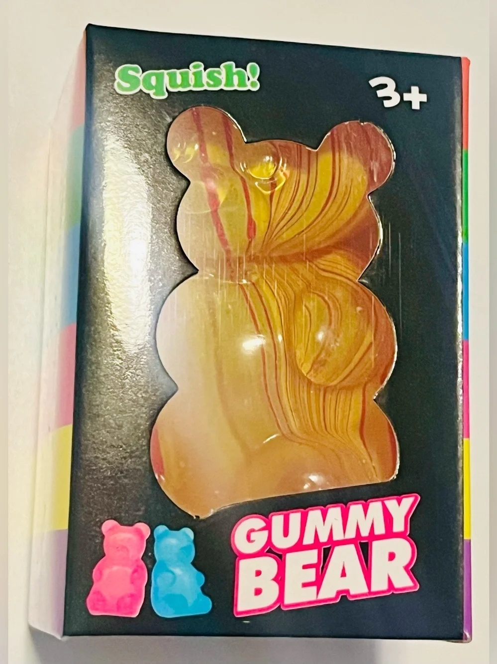 Gummy Bear Squishy Toy - Gold & Red